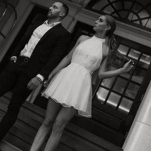 White short tulle dress